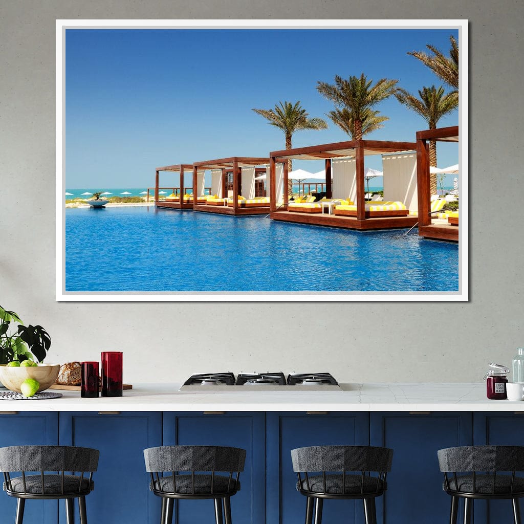 Pool Beds Canvas Wall Art