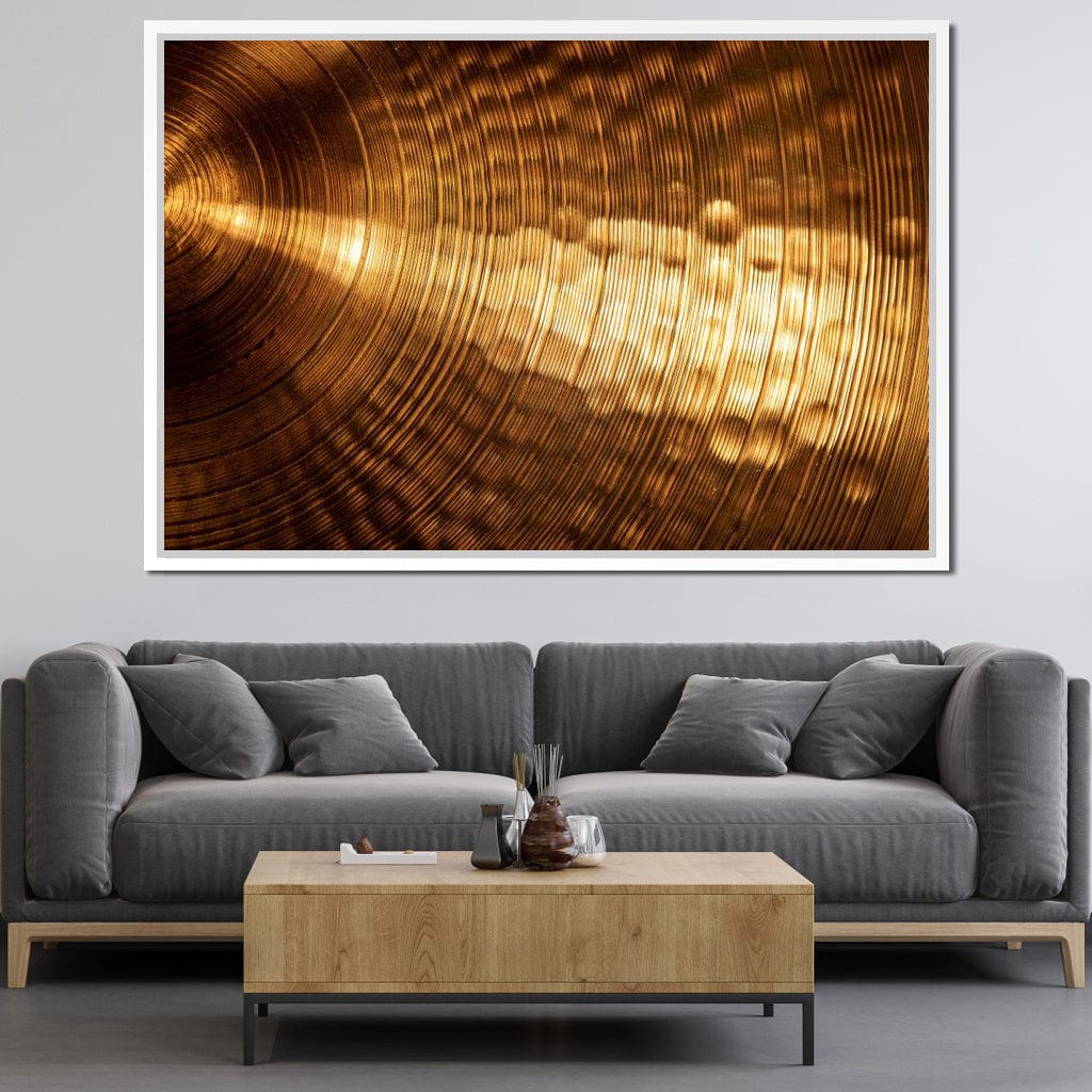 Golden Cymbal Canvas Wall Art