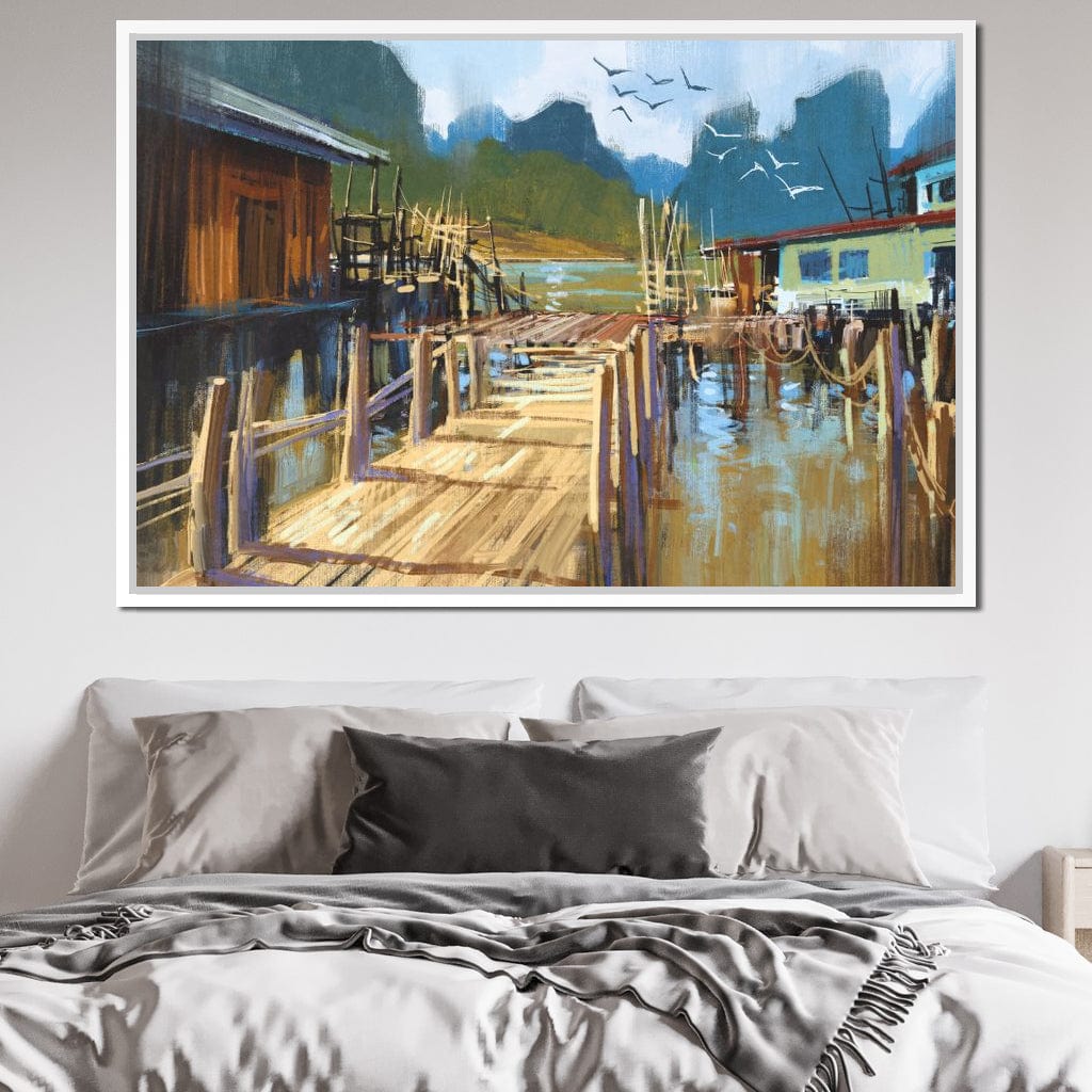Fishing Pier Canvas Wall Art