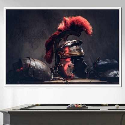 Roman Warrior Helmet Canvas Wall Art