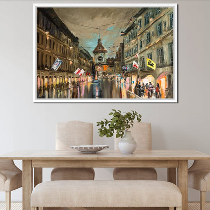 European City Canvas Wall Art