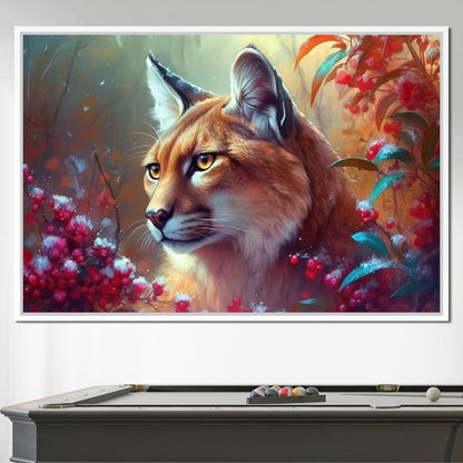 Winter Puma Canvas Wall Art