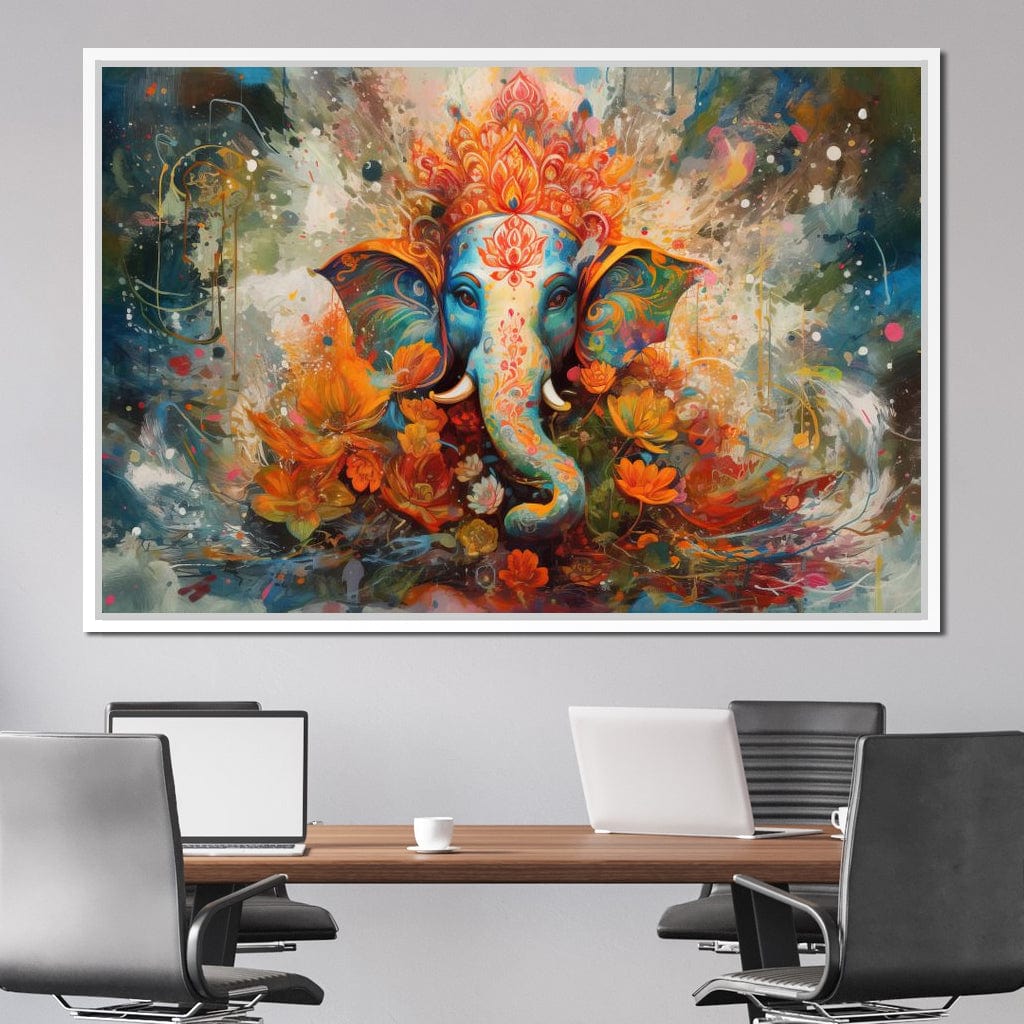 Ganesha's Grace Canvas Wall Art