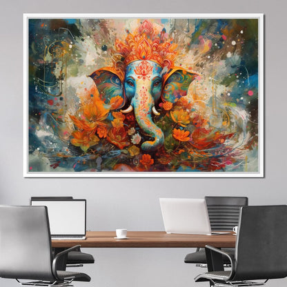 Ganesha's Grace Canvas Wall Art