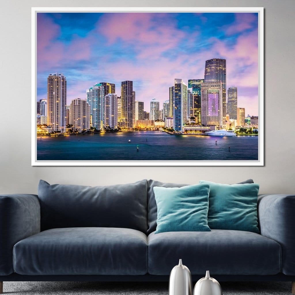 Downtown Miami Canvas Wall Art