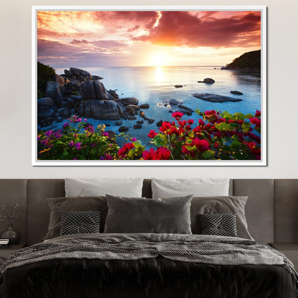 Tranquil Beach Resort Canvas Wall Art