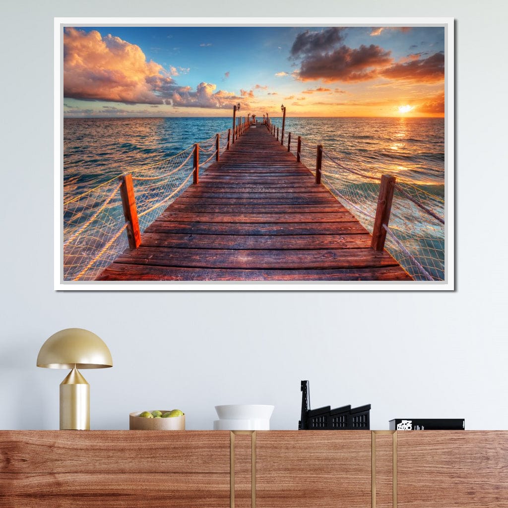 West Coast Sunset Canvas Wall Art