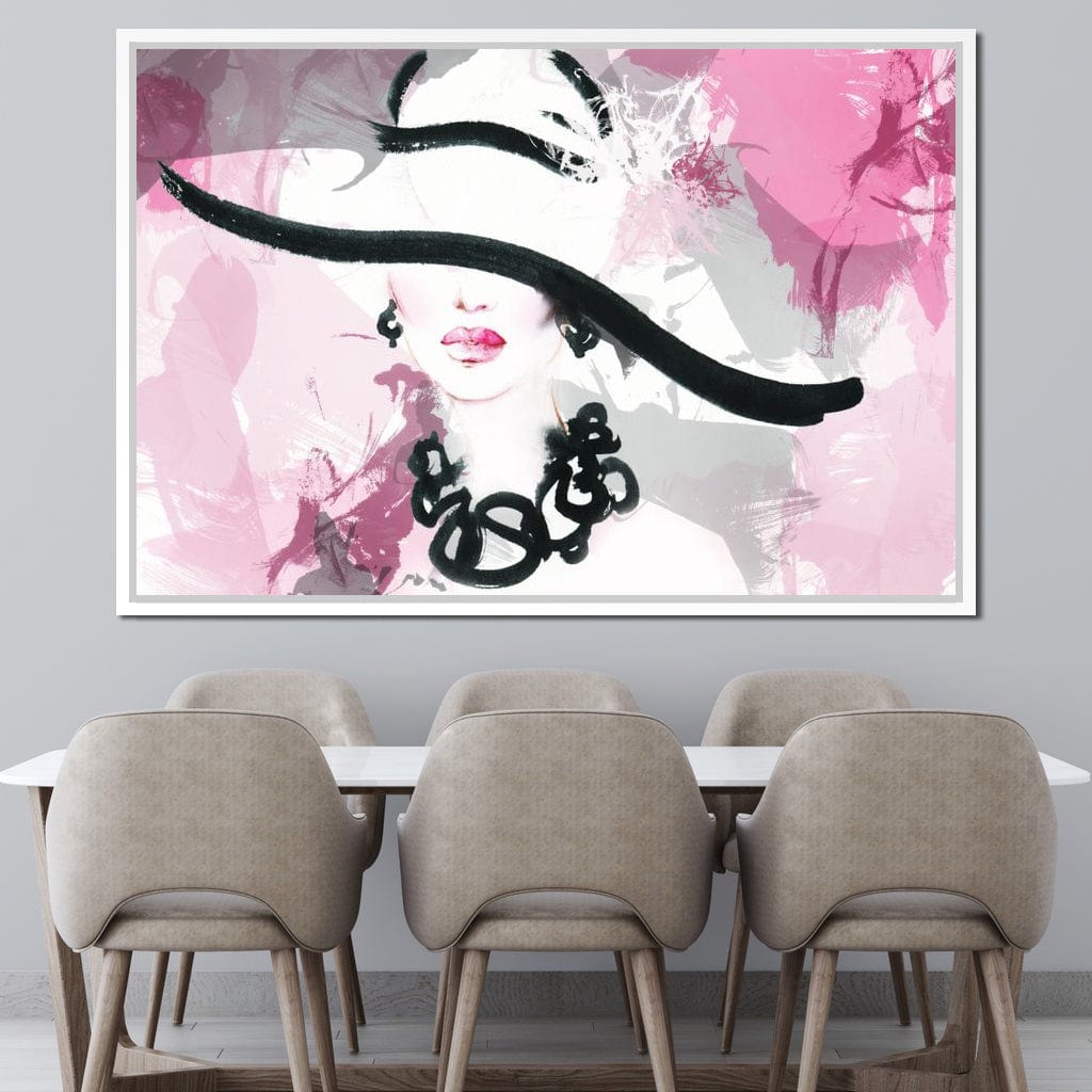 Fashionista Portrait Canvas Wall Art