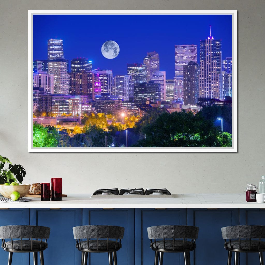 Denver Skyline Canvas Wall Art