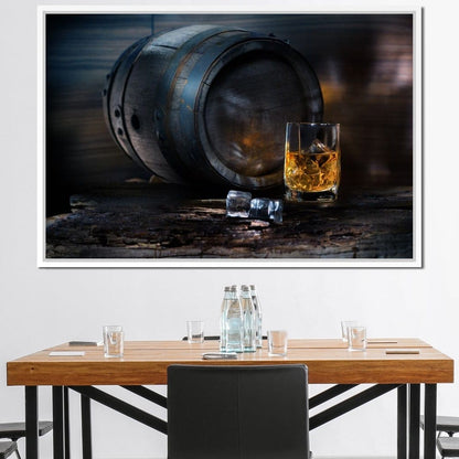 Keg of Whiskey Canvas Wall Art