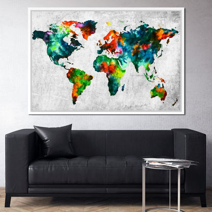 World Map - Mateo Canvas Wall Art