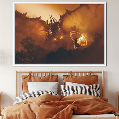 Epic Clash Canvas Wall Art