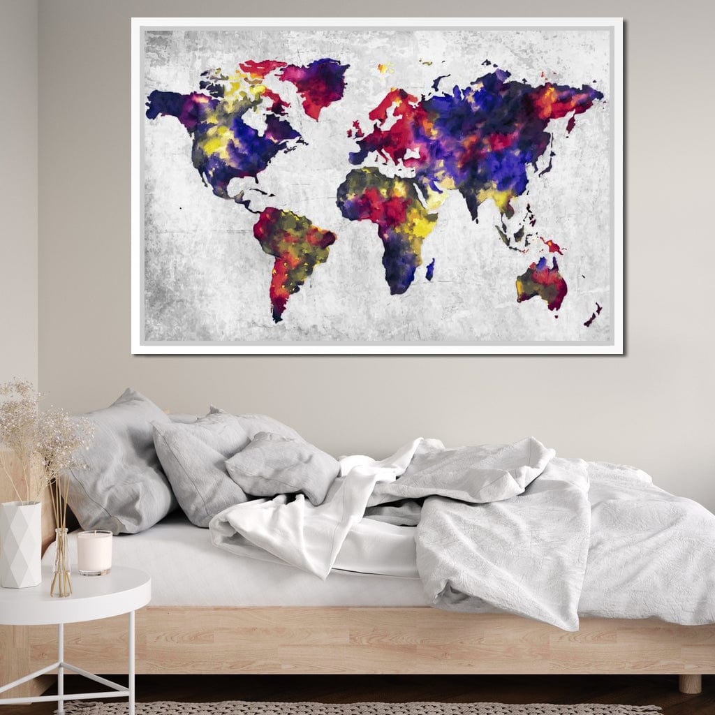 World Map 1 - Mateo Canvas Wall Art