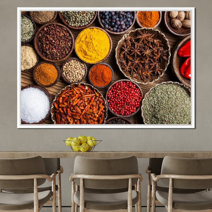 Spices Selection Canvas Wall Art