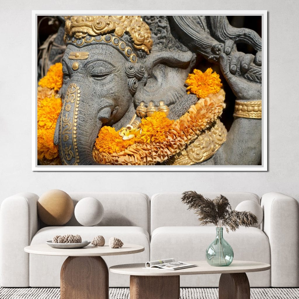 Ganesh Statue In Bali Canvas Wall Art