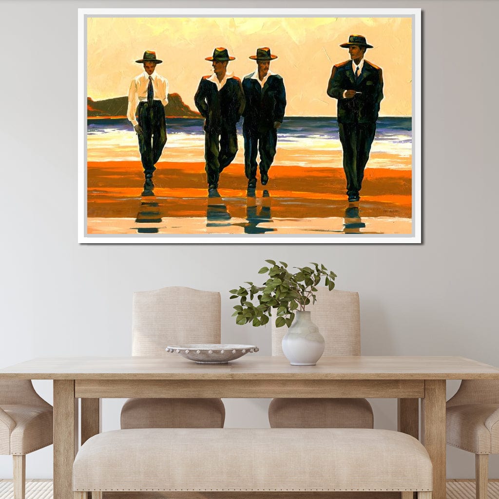 Men's On The Beach Canvas Wall Art