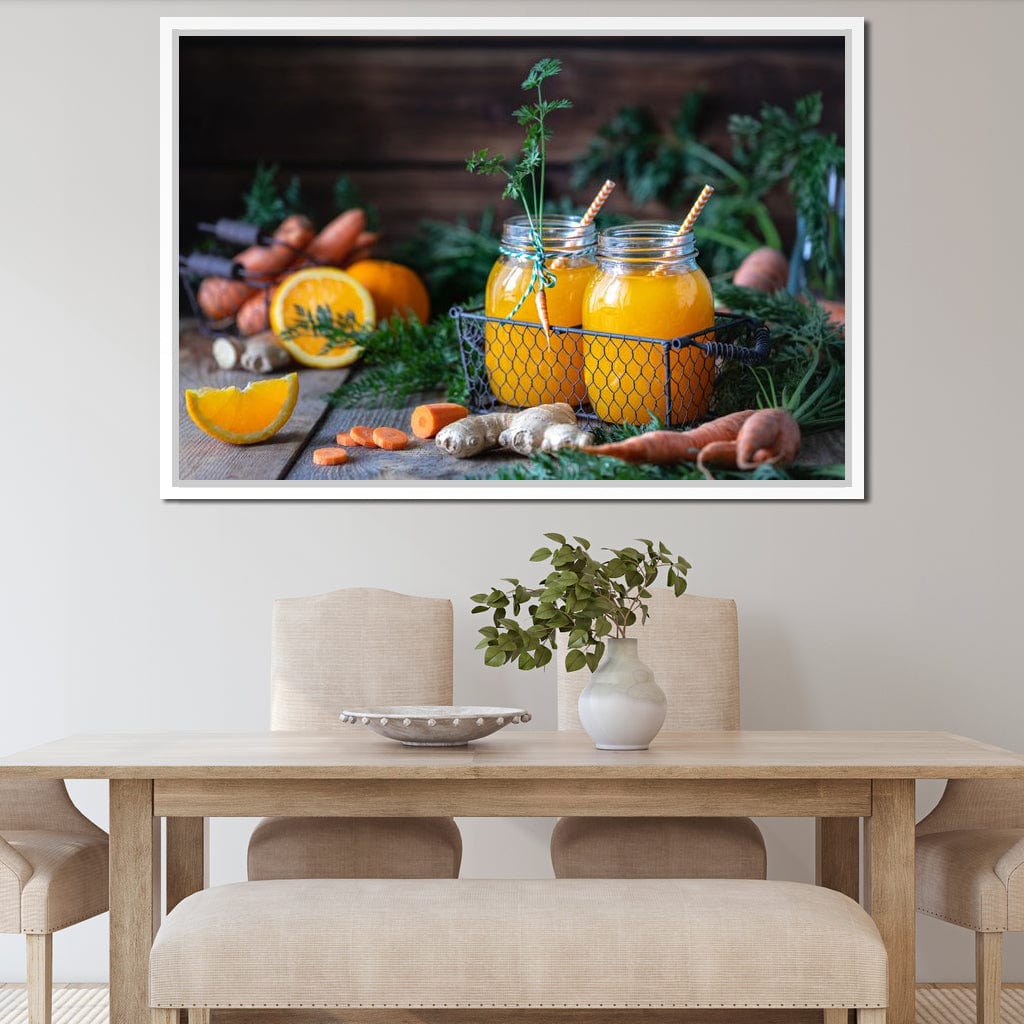 Fresh Orange Juice Canvas Wall Art