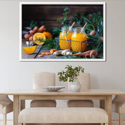 Fresh Orange Juice Canvas Wall Art