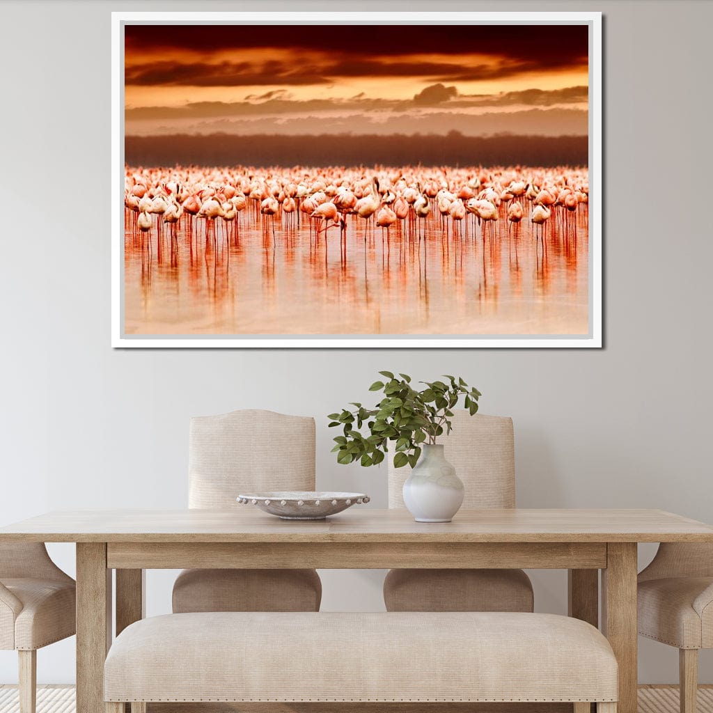 Lake Nakuru Flamingos Canvas Wall Art