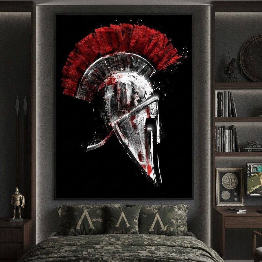 Greek Warrior Helmet Canvas Wall Art