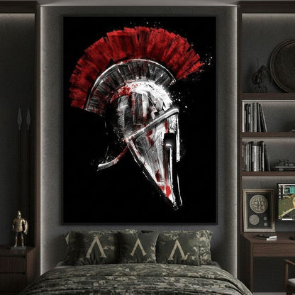 Greek Warrior Helmet Canvas Wall Art