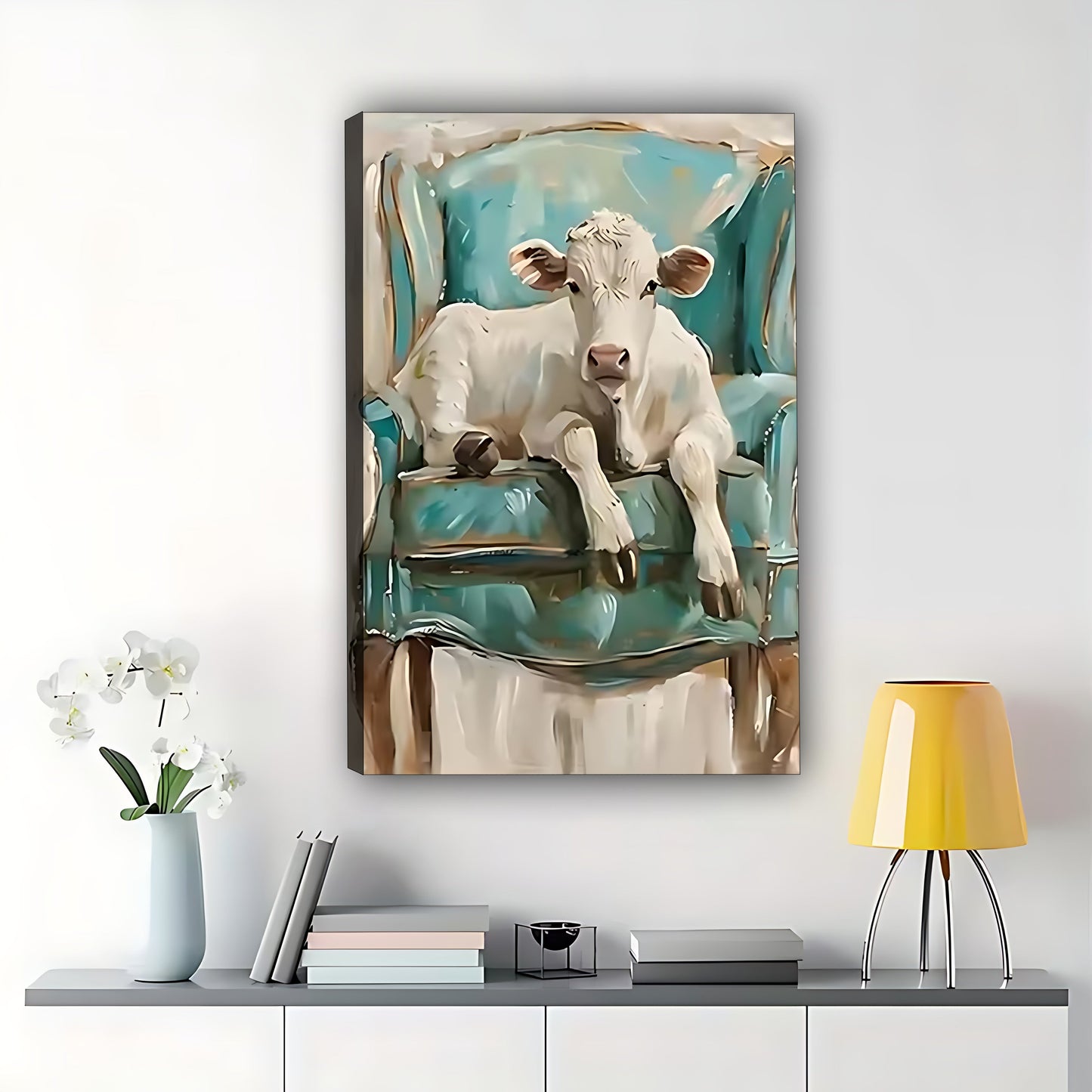 Vintage Sheep Canvas Wall Art - Classic Farmhouse Home Decor