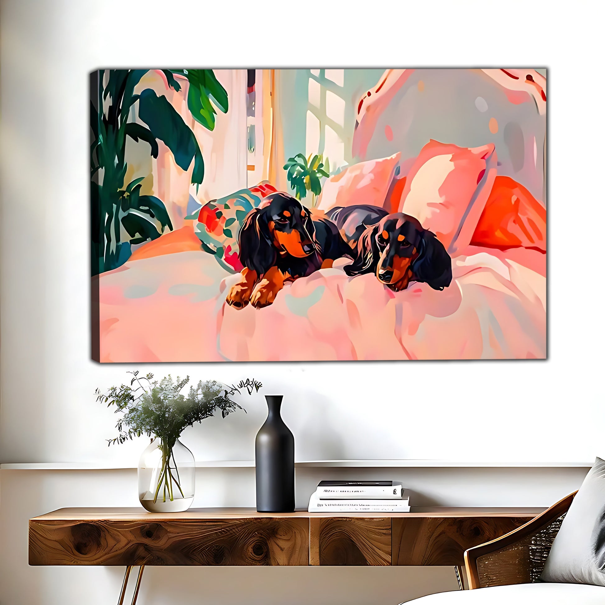 W432 Natural Wood Grain Canvas Decorative Painting – Abstract Art | Ideal for Living Rooms and Offices