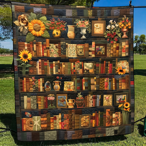 Echoes of Ink Quilted Blanket - Throw (55" x 60")