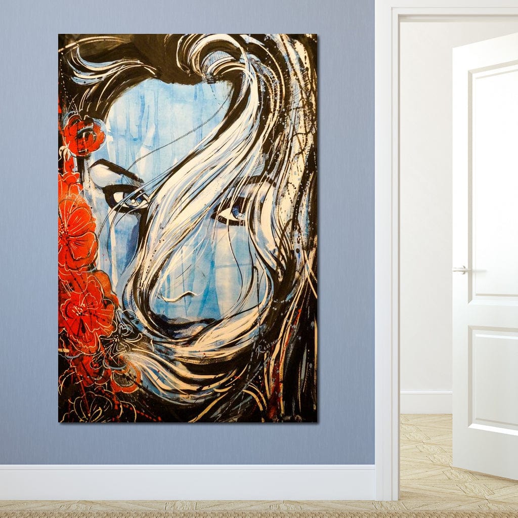 Blue Girl Canvas Wall Art