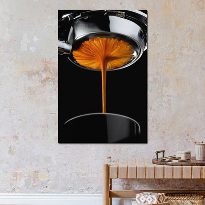 Espresso Stream Canvas Wall Art