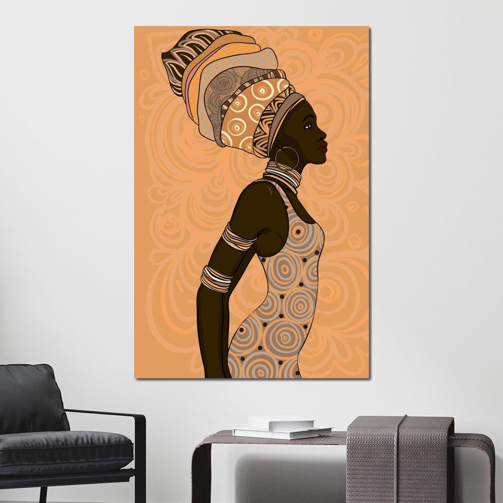 African Lady Canvas Wall Art