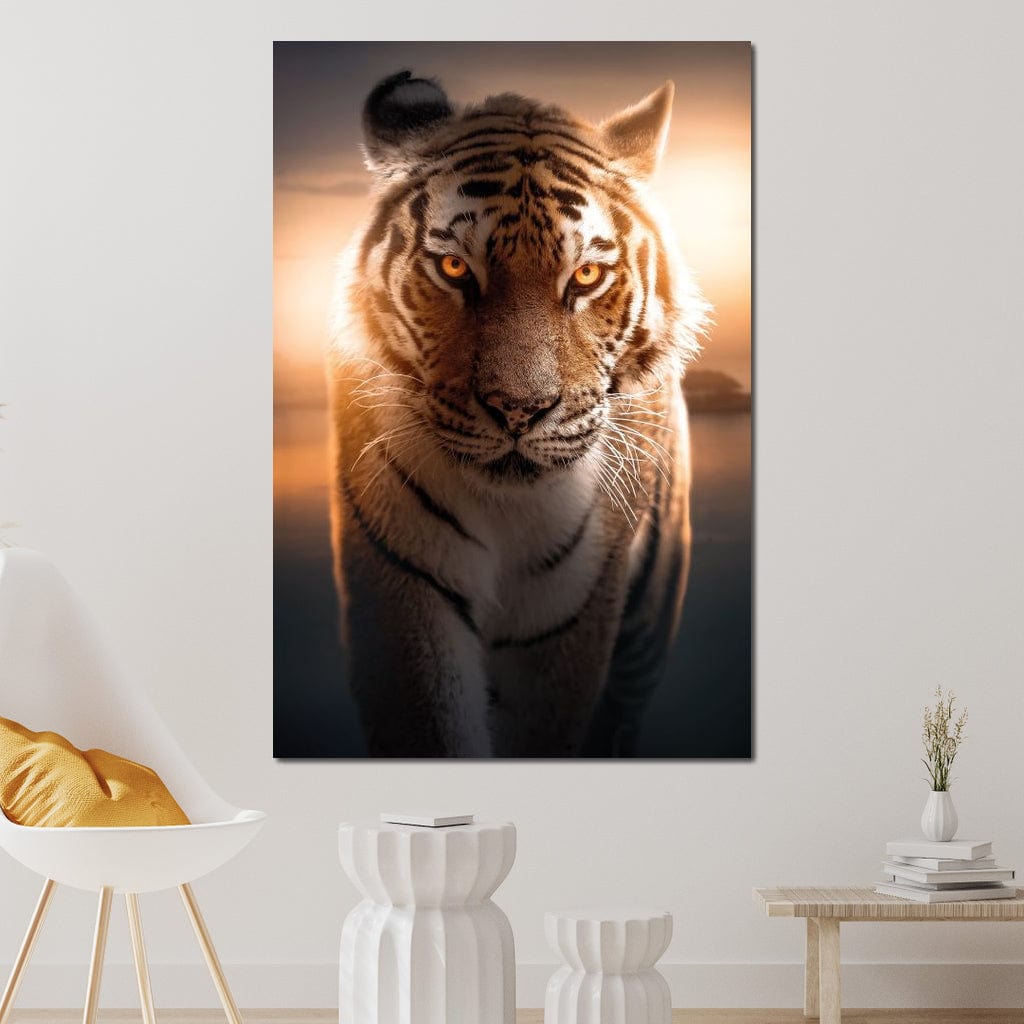 Tiger Orange Eyes Canvas Wall Art