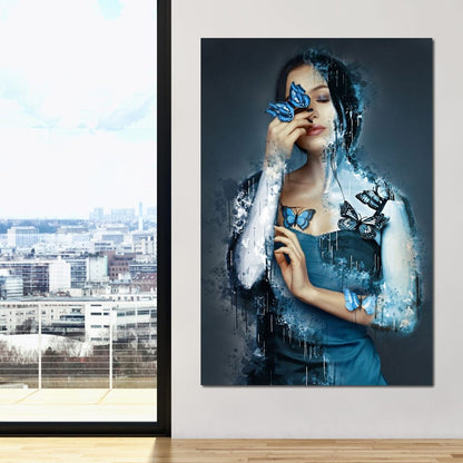 Butterfly Angel Canvas Wall Art