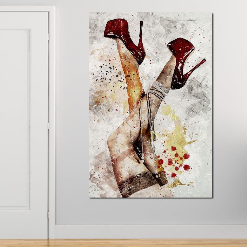 Heels and Pearls Canvas Wall Art