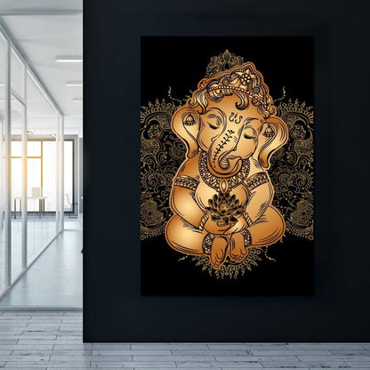 Baby Ganesh Canvas Wall Art