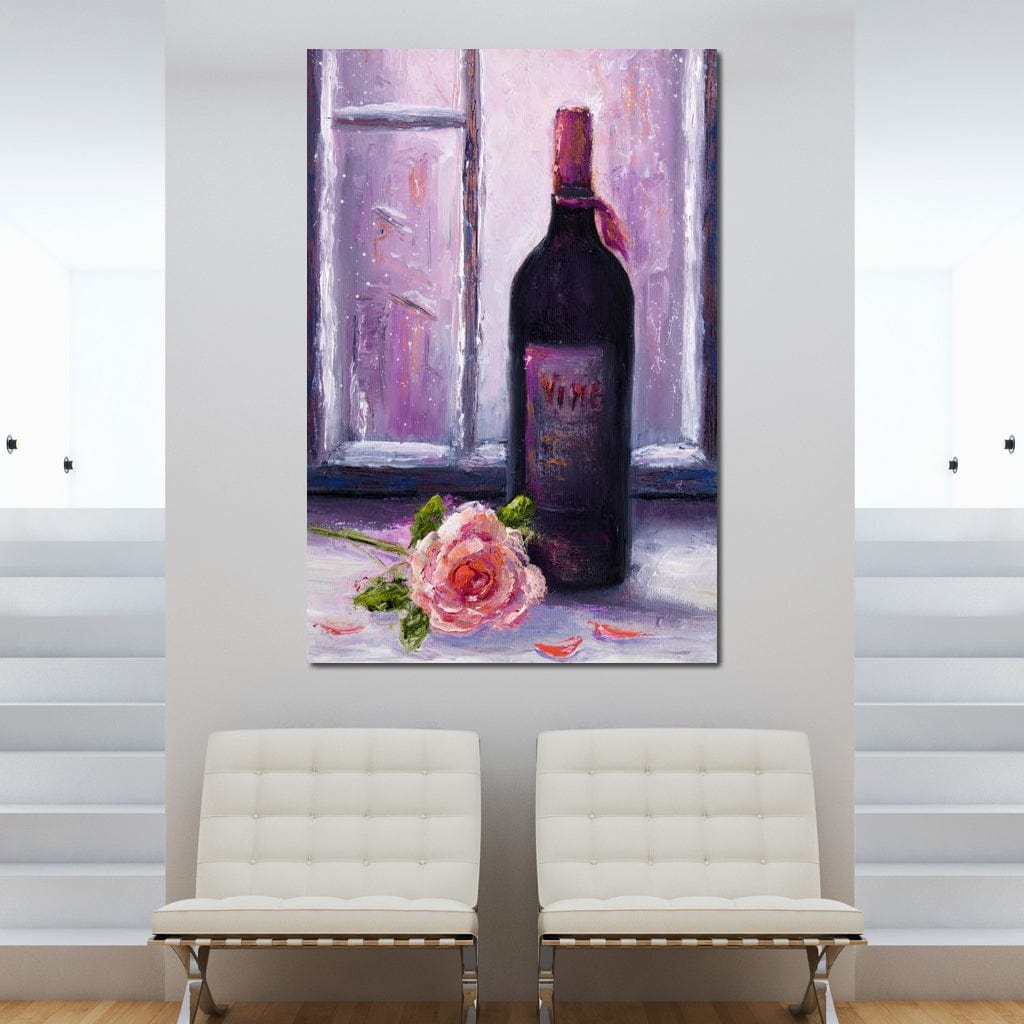 Wine & Roses Canvas Wall Art