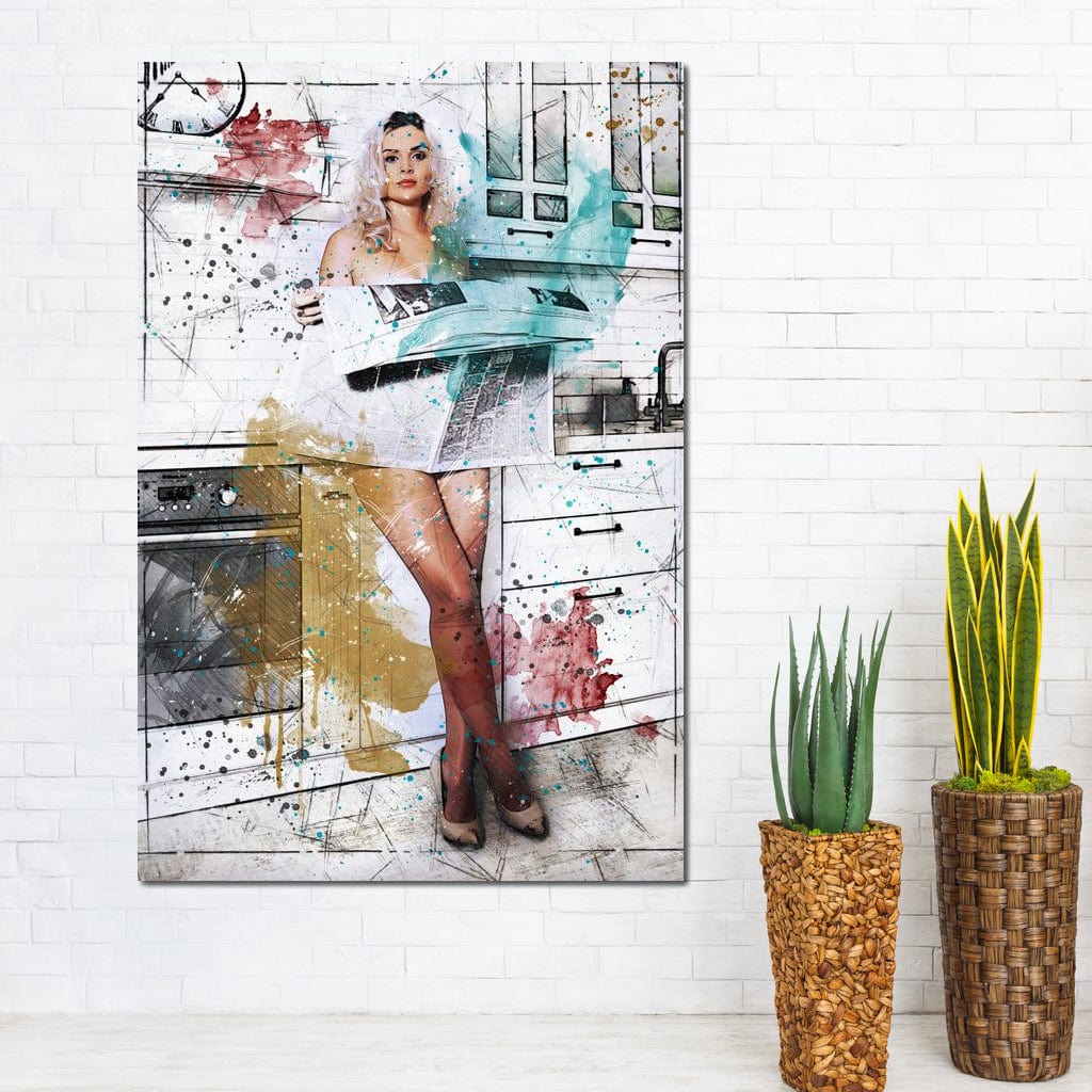 Morning News Canvas Wall Art