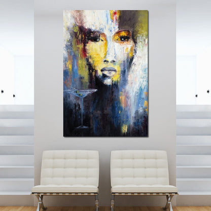 Martini Portrait Canvas Wall Art