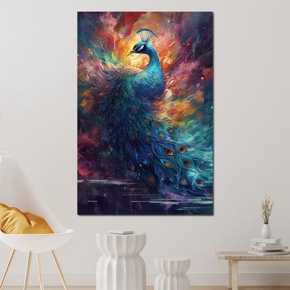 Sacred Peacock Canvas Wall Art