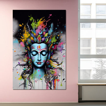 Heavenly Shiva Canvas Wall Art