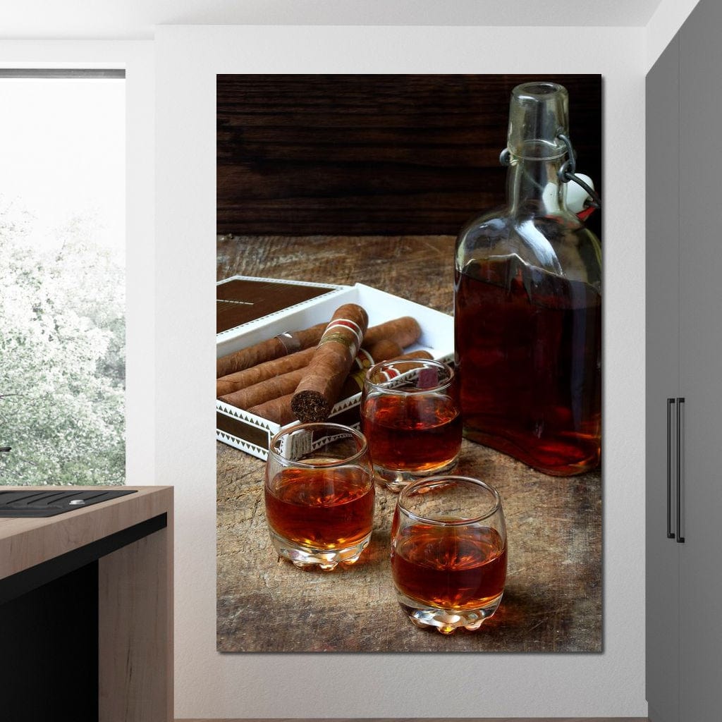 Cigars & Cognac Canvas Wall Art