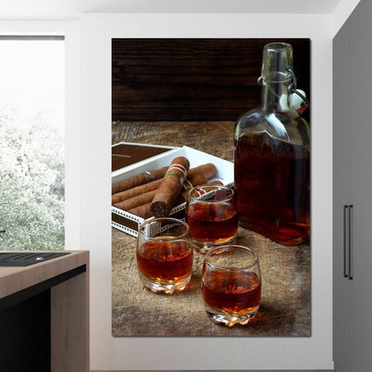 Cigars & Cognac Canvas Wall Art