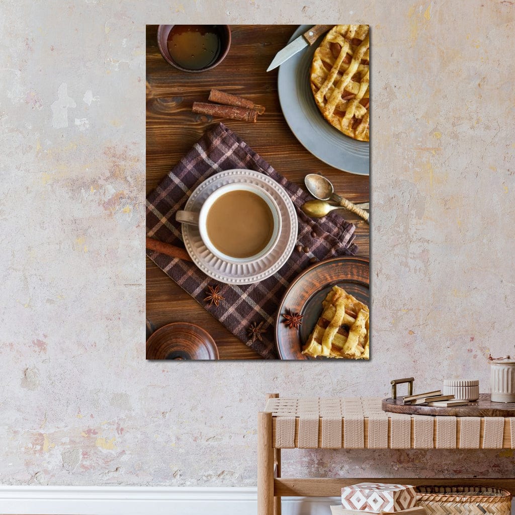 Cup of Coffee with Sugar Pie Canvas Wall Art
