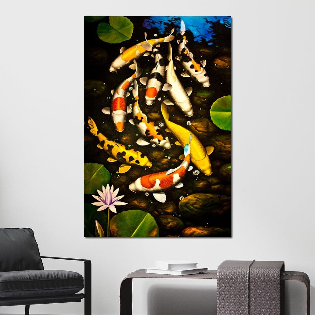 Koi Fishes Canvas Wall Art