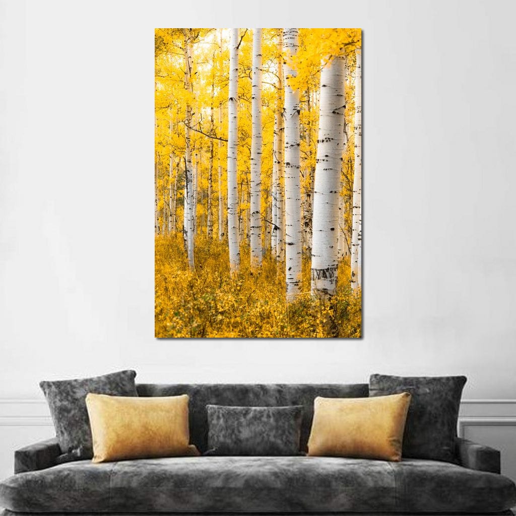 Yellow Forest - Colorado Canvas Wall Art