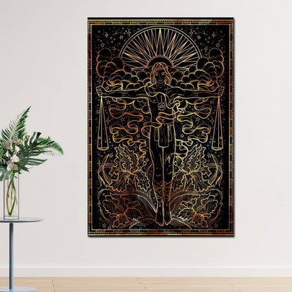 Zodiac sign Libra Canvas Wall Art