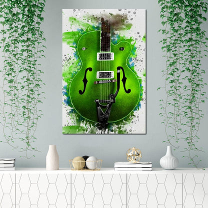 Brian Setzer's Guitar Canvas Wall Art
