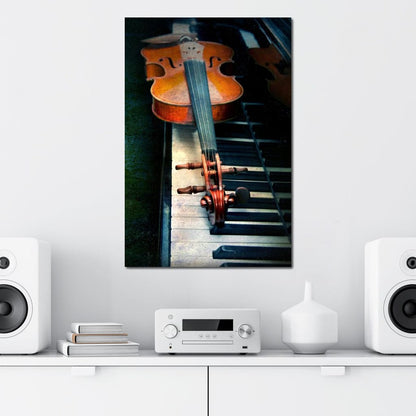 Piano & Violin Canvas Wall Art