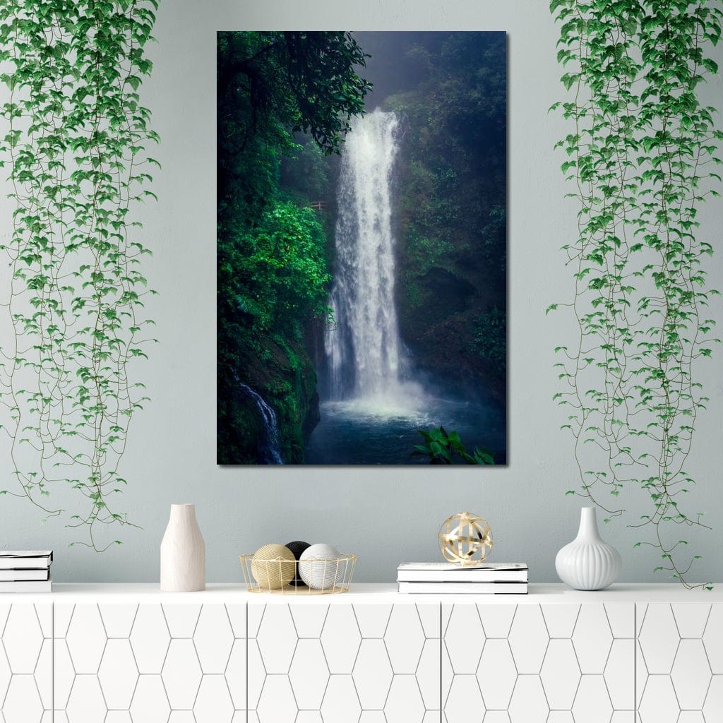 Waterfall in Costa Rica Canvas Wall Art