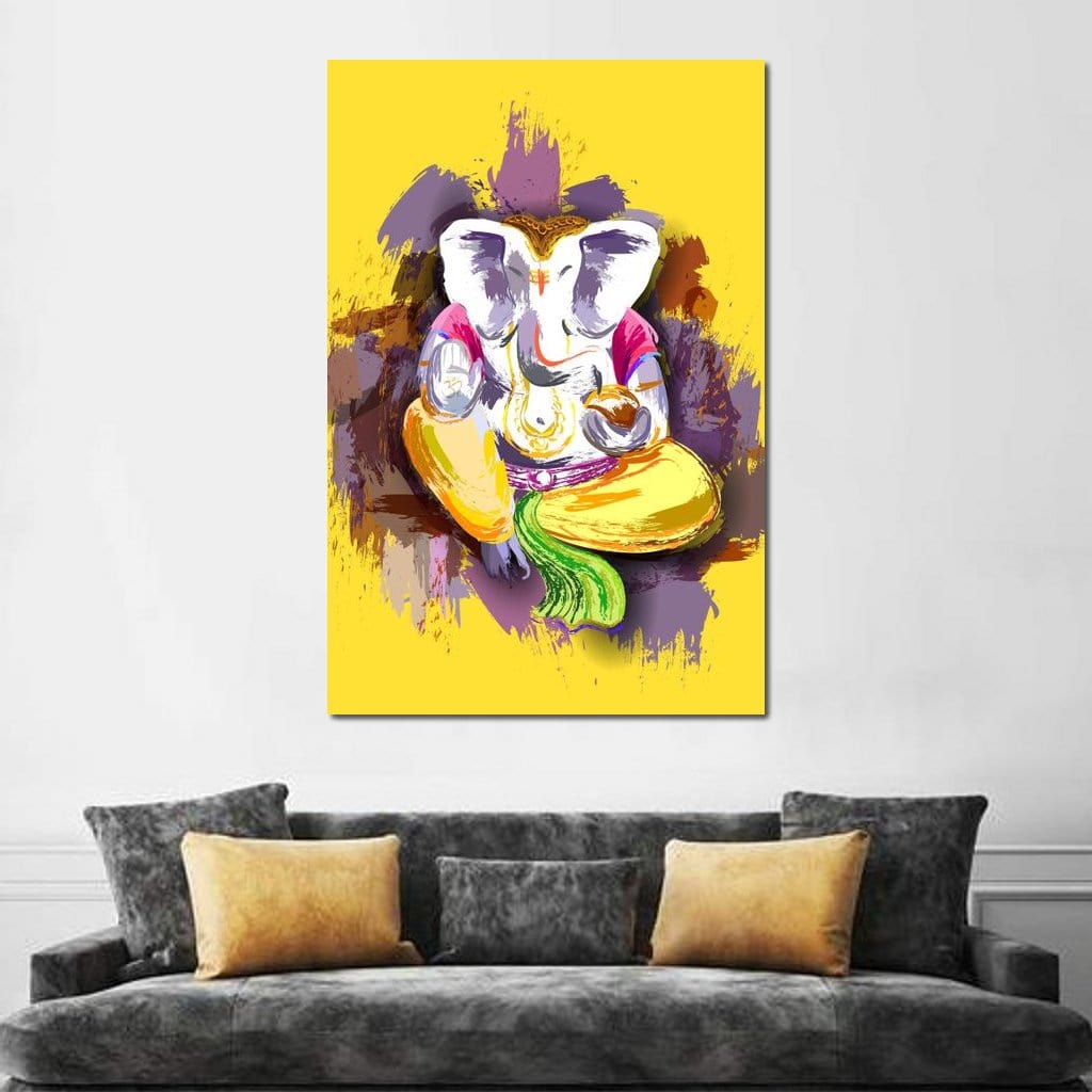 Jai Shree Ganesh Canvas Wall Art